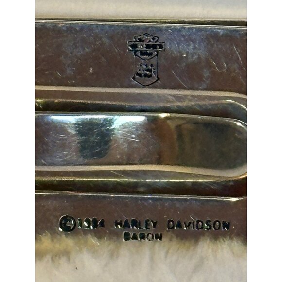 Harley-Davidson Silver and Orange Money Clip - Picture 3 of 3